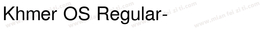 Khmer OS Regular字体转换